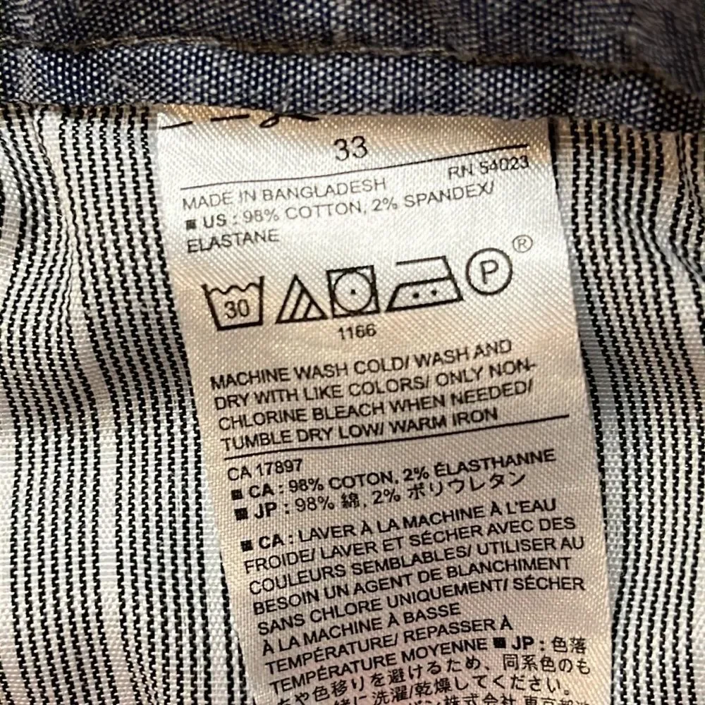 Banana Republic Aiden Short Size 33 Shoreline Gray
